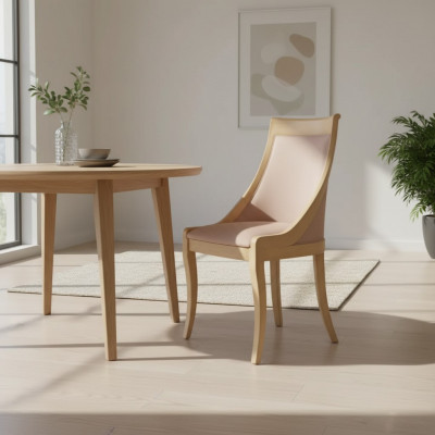 Eetkamerstoel Luxe Stof Massief Hout Ontwerp Stoelen Bekleding Klassiek