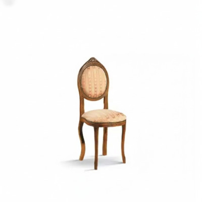 Stoel zonder armleuning Eetkamerstoel Hout Stof Eetkamer Design Fauteuil