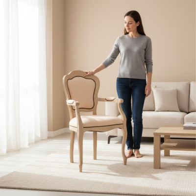 Eetkamerstoel Hout Luxe Fauteuils Stoelen Woonkamer Meubels Fauteuil Nieuw