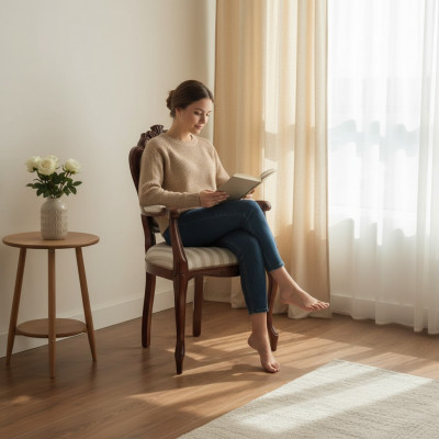 Stoelbekleding Grijs Designerstoel Eetkamer Fauteuil Luxe Meubels Nieuw Staat van het artikel: Nieuw