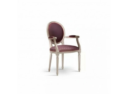 Stoel 1-zits Hout Luxe Met Armleuningen Eetkamer Italiaans Design