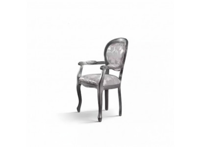 Eetkamerstoel Stoel Eetkamer Luxe zitplaatsen Stoelen Hout Stof Zilver