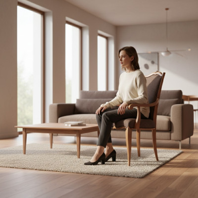 Luxe Nieuwe Fauteuil Stoelen Eetkamerstoel Ontwerp Beklede Stoel Bruin