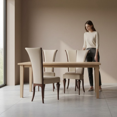Ligstoel Grijs Luxe Eetkamer Bekleding Elegant Stoelen Klassiek Nieuw