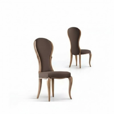 Eetkamerstoel Luxe Design Houten Stoel Bruin Italiaanse Stijl Meubels Nieuw