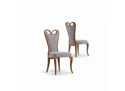 Stoel zonder armleuning Eetkamer Bruin Design Textiel Luxe Eetkamerstoel