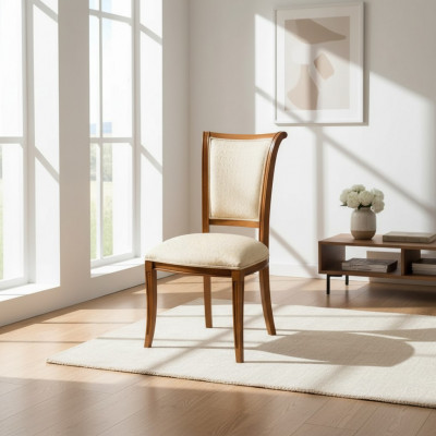 Stoel Hout Italiaans meubilair Eetkamer Luxe Ontwerp Armstoel Massief hout