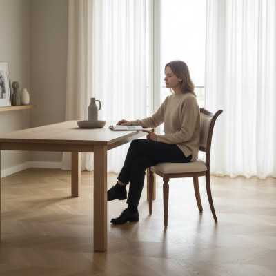 Eetkamerstoel Stoel Fauteuil Zitplaats Eetkamer Hout Klassiek Luxe Grijs