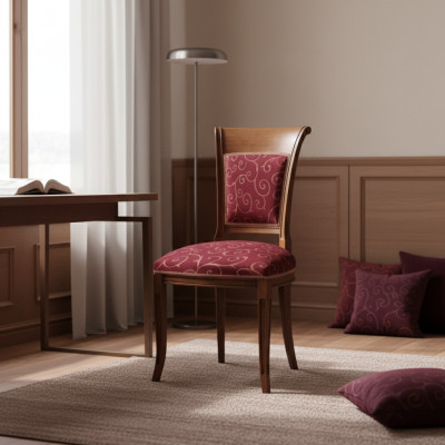 Luxe eetkamerstoel stoel zitter eetkamerstoelen hout modern rood.