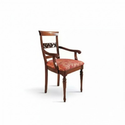 Woonkamerstoel ontwerp Eetkamer houten stoelen Gestoffeerd met armleuning Nieuw.