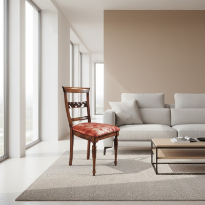 Klassieke stoel ontwerper houten eetkamerstoel luxe hout nieuw meubilair