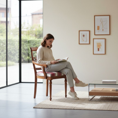 Eetkamer Ontwerper Hout Modern Armstoel Bruin Luxe Stoel Fauteuil Bruin