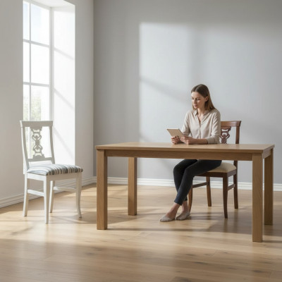 Klassieke stoel ontwerper houten stoel eetkamerstoel luxe houten nieuw meubilair.