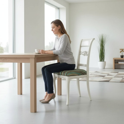 Klassieke stoel ontwerper houten eetkamerstoel luxe hout nieuw meubilair