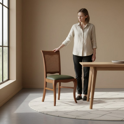 Klassieke stoel eetkamer gestoffeerde zitmeubelen luxe design zitplaatsen Nieuw