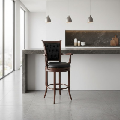 Barkruk Stoel Fauteuil Kunstleer Klassiek Meubels Chesterfield Bekleding
