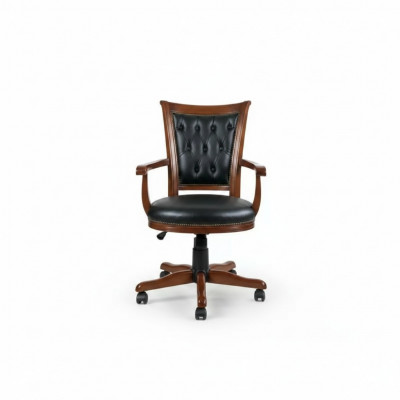 Zwart fauteuil stoel ontwerp gestoffeerde stoelen bureaustoel klassiek nieuw