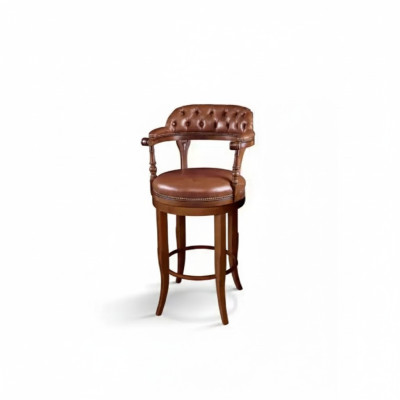 Chesterfield barkruk stoelen stoel fauteuil bar leunstoel luxe bekleding.
