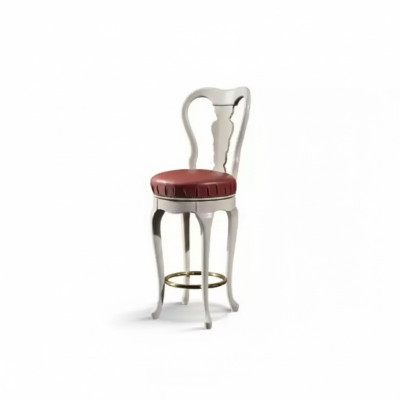 Klassieke witte stoel designer barkruk houten stoel luxe meubels kruk