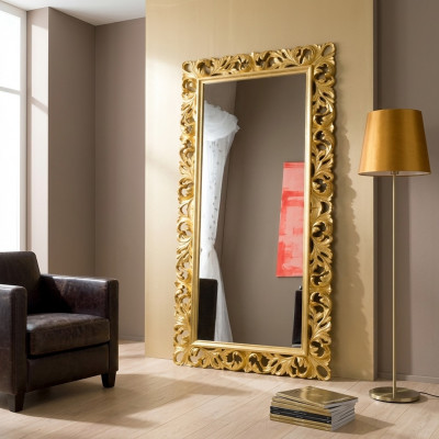 Klassieke design spiegel woonkamer dressoir luxe houten frame nieuw.