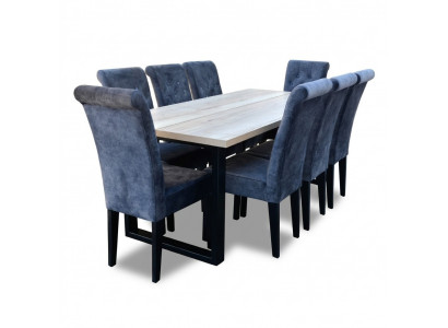 Eetkamer Eettafel 8x Stoelen Set Tafel Groep 9-delig Set Compleet