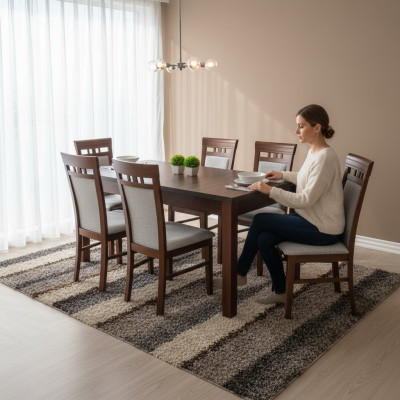 Complete eetkamerset tafel 6x stoelen luxe eetkamerset nieuw