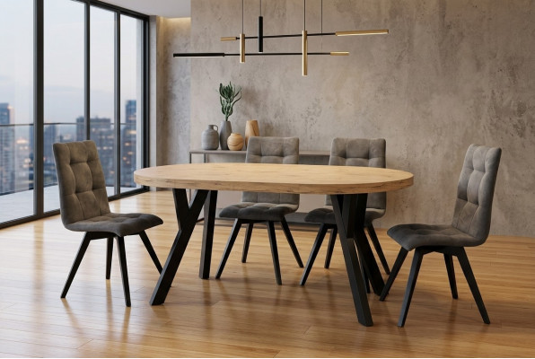 Eettafel 4 x stoelen Eetkamerset Eetgroep Luxe Stoelen Tafel 5-delig.