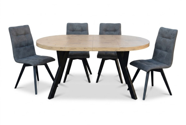 Eettafel 4 x stoelen Eetkamerset Eetgroep Luxe Stoelen Tafel 5-delig.