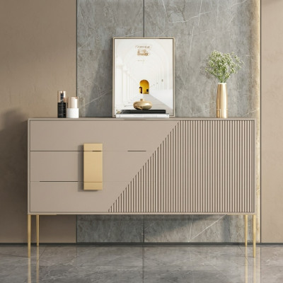 Kommode Sideboard Hout Grijs Eetkamer Design luxe Modern Meubels Nieuw