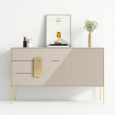 Kommode Sideboard Hout Grijs Eetkamer Design luxe Modern Meubels Nieuw