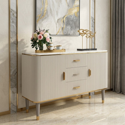 Ontwerp meubels Luxe ladekasten dressoir woonkamer Modern grijs hout Nieuw