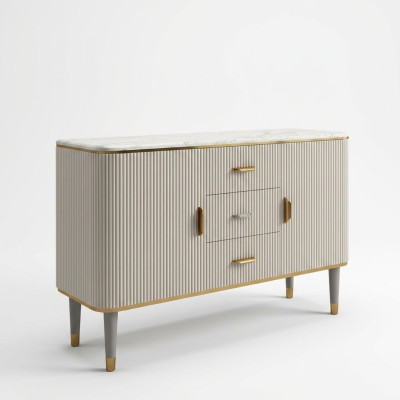 Ontwerp meubels Luxe ladekasten dressoir woonkamer Modern grijs hout Nieuw