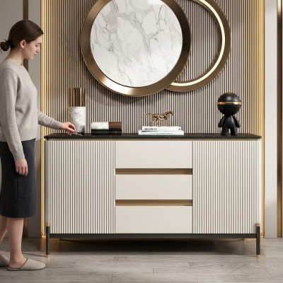 Commode Wit Sideboard Hout Kast Meubels Inrichting Dressoir Luxe Nieuw