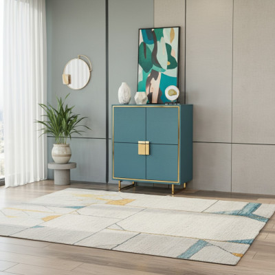 Modern dressoir Blauw Woonkamer Commode Luxe Regaal Meubels Nieuw