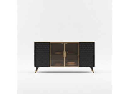 Zwart dressoir dressoir kast dressoirs kasten 160cm meubels