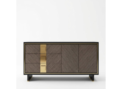 Sideboard Kommode Schrank Holz Modern Design Grau Luxus Wohnzimmer  Dressoir ladekast kast hout modern design grijs luxe woonkamer