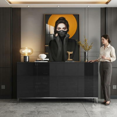 Sideboard Luxe Kast Plank Hout Dressoir Woonkamer Modern Ontwerper