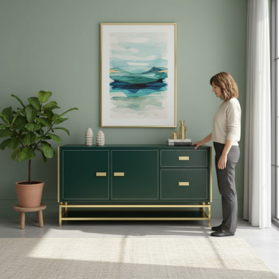 Ladekast Ontwerp Dressoir Buffet Kast Hout Modern Woonkamer Nieuw
