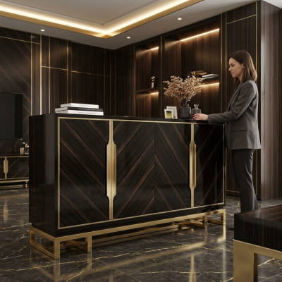 Kast dressoir kast luxe kast rek meubels houten kast nieuw
