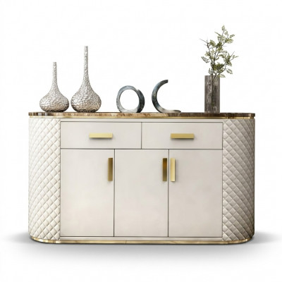 Laden Ontwerp Houten Kast Luxe Dressoir TV-meubel Dressoir Wit Nieuw