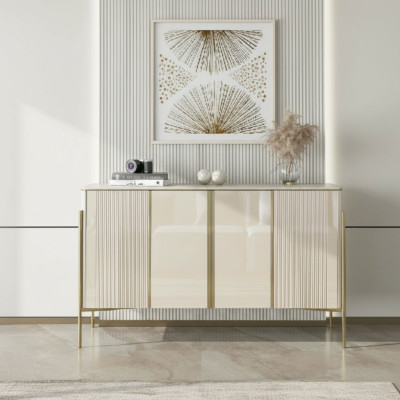Sideboard Modern Hout Woonkamer Meubels Kast Ladenkast Luxe Beige