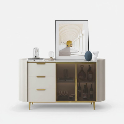 Ontwerper dressoir buffet kast woonkamer rek roestvrij staal luxe boord