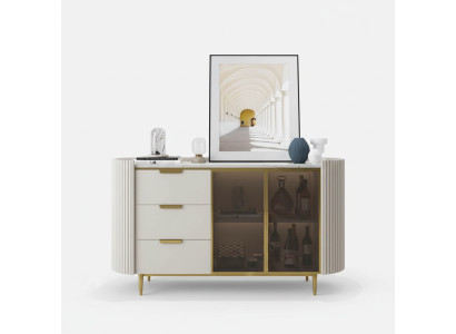 Ontwerper dressoir buffet kast woonkamer rek roestvrij staal luxe boord