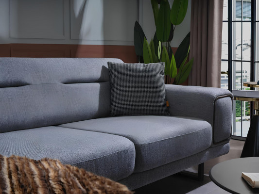 Modern Grijs Hoekbank L-vorm Woonkamer Bank Luxe Inrichting Nieuw Design