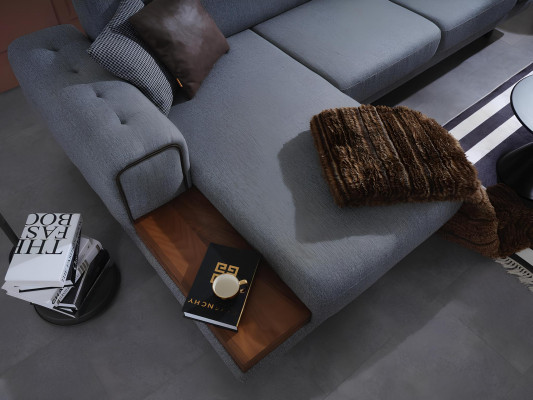Modern Grijs Hoekbank L-vorm Woonkamer Bank Luxe Inrichting Nieuw Design