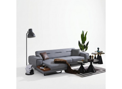 Modern Grijs Hoekbank L-vorm Woonkamer Bank Luxe Inrichting Nieuw Design