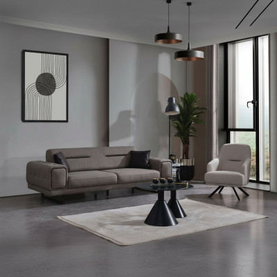 Luxe bankstel set 2-delig Fauteuil Luxe bankstel bankstel Driepersoons woonkamer inrichting.