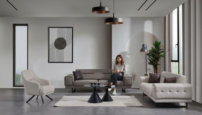 Woonkamerbanken Compleet Luxe 2x driezitsbank Moderne Fauteuil Inrichting