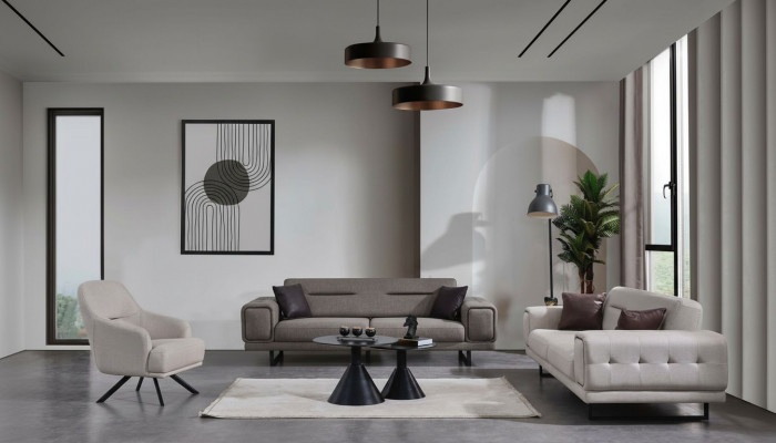 Woonkamerbanken Compleet Luxe 2x driezitsbank Moderne Fauteuil Inrichting
