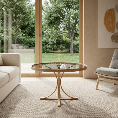 Moderne design salontafel, rond, luxe tafel, koffie, woonkamer